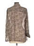 DR2 100% Polyester Brown Long Sleeve Blouse Size L - photo 2