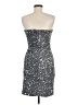 Noisy May 100% Polyester Stars Silver Cocktail Dress Size M - photo 2