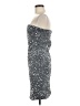Noisy May 100% Polyester Stars Silver Cocktail Dress Size M - photo 5