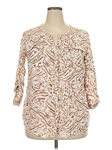 JM Collection 3/4 Sleeve Blouse (view 1)