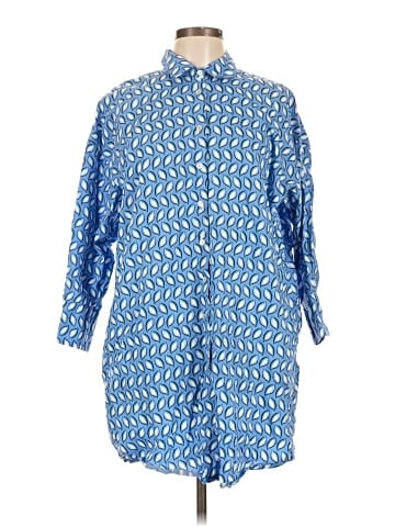 Zara 3/4 Sleeve Button-Down Shirt (view 1)