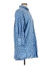 Zara Blue 3/4 Sleeve Button-Down Shirt Size L - photo 4
