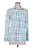 Gap Plaid Blue Long Sleeve Button-Down Shirt Size M - photo 1