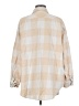Aerie Plaid Tan Long Sleeve Button-Down Shirt Size M - photo 2