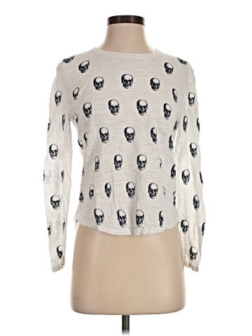 Skull Cashmere Long Sleeve T-Shirt (view 1)