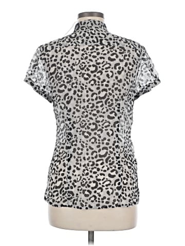 Express Design Studio Short Sleeve Silk Top (view 2)
