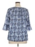 Milly Blue 3/4 Sleeve Blouse Size XL - photo 2