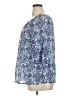 Milly Blue 3/4 Sleeve Blouse Size XL - photo 5