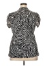 Free 2 luv 100% Polyester Animal Print Black Short Sleeve Blouse Size 3X (estimated) - photo 2