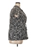Free 2 luv 100% Polyester Animal Print Black Short Sleeve Blouse Size 3X (estimated) - photo 4