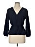J.Crew 100% Polyester Blue Long Sleeve Blouse Size 12 (petite) - photo 1