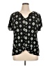 Dana Buchman 100% Polyester Black Short Sleeve Blouse Size XL - photo 1