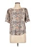 Lucky Brand 100% Polyester Ivory Short Sleeve Blouse Size L - photo 1