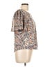 Lucky Brand 100% Polyester Ivory Short Sleeve Blouse Size L - photo 4