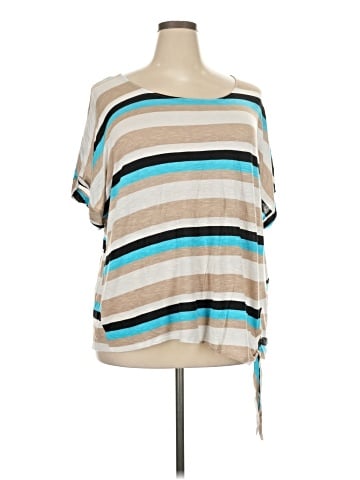 NY Collection Short Sleeve Blouse (view 1)
