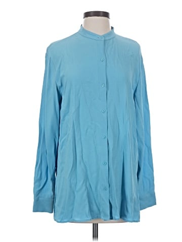 Eileen Fisher Long Sleeve Silk Top (view 1)