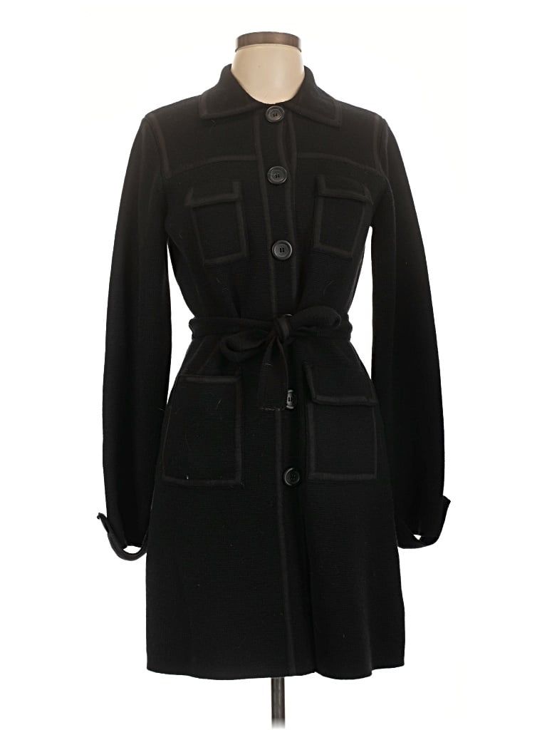 Pre-owned Jcrew Wool Coat In Black