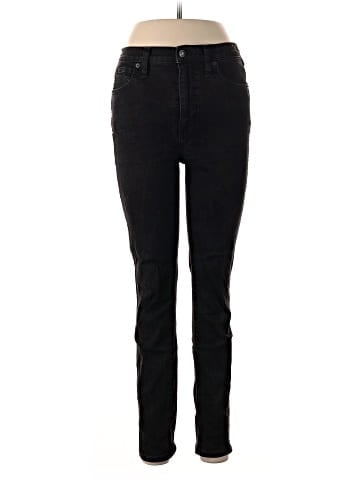 Madewell 10" High-Rise Skinny Jeans in Black Frost (view 1)