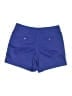 British Khaki Solid Blue Khaki Shorts Size 8 - photo 2