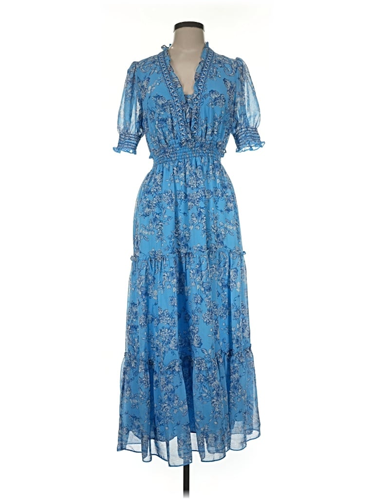 Pre-owned Max Studio Casual Dress In Blue