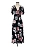 Connected Apparel Floral Black Cocktail Dress Size 4 - photo 1