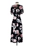 Connected Apparel Floral Black Cocktail Dress Size 4 - photo 2