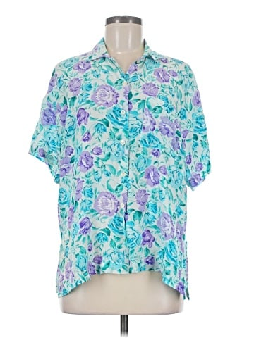 Jones New York Short Sleeve Silk Top (view 1)