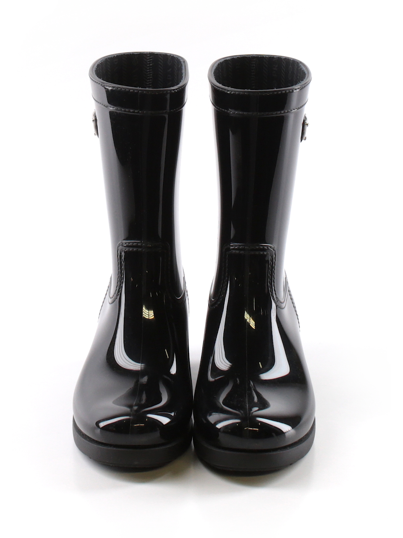 Prada Linea Rossa Patent Leather Rain Boots - ShopStyle