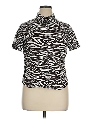 Jones New York Signature Short Sleeve Blouse (view 1)