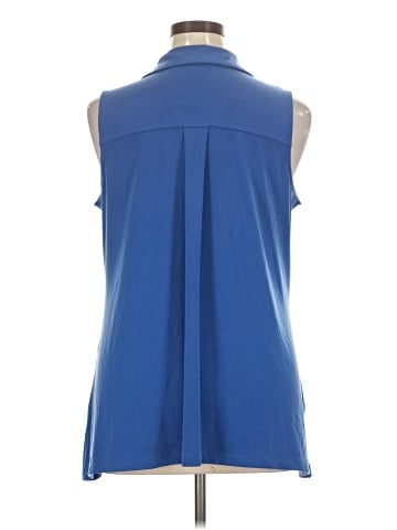 Susan Graver Sleeveless Button-Down Shirt (view 2)