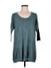 Peruvian Connection 100% Cotton Teal 3/4 Sleeve Top Size M - photo 1