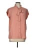 Calvin Klein 100% Polyester Pink Short Sleeve Blouse Size L - photo 1