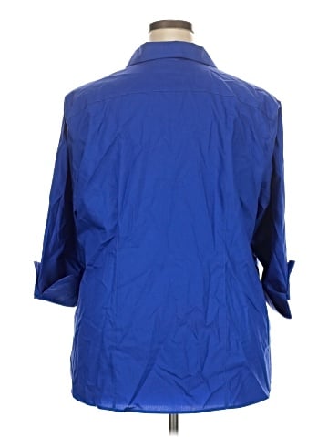 Lands' End 3/4 Sleeve Button-Down Shirt (view 2)