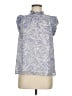 Express 100% Polyester Paisley Blue Sleeveless Blouse Size M - photo 1