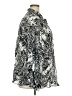 Foxcroft 100% Cotton Print Silver Long Sleeve Blouse Size 24 - photo 4