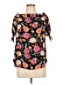 Monteau Black Short Sleeve Blouse Size XL - photo 1