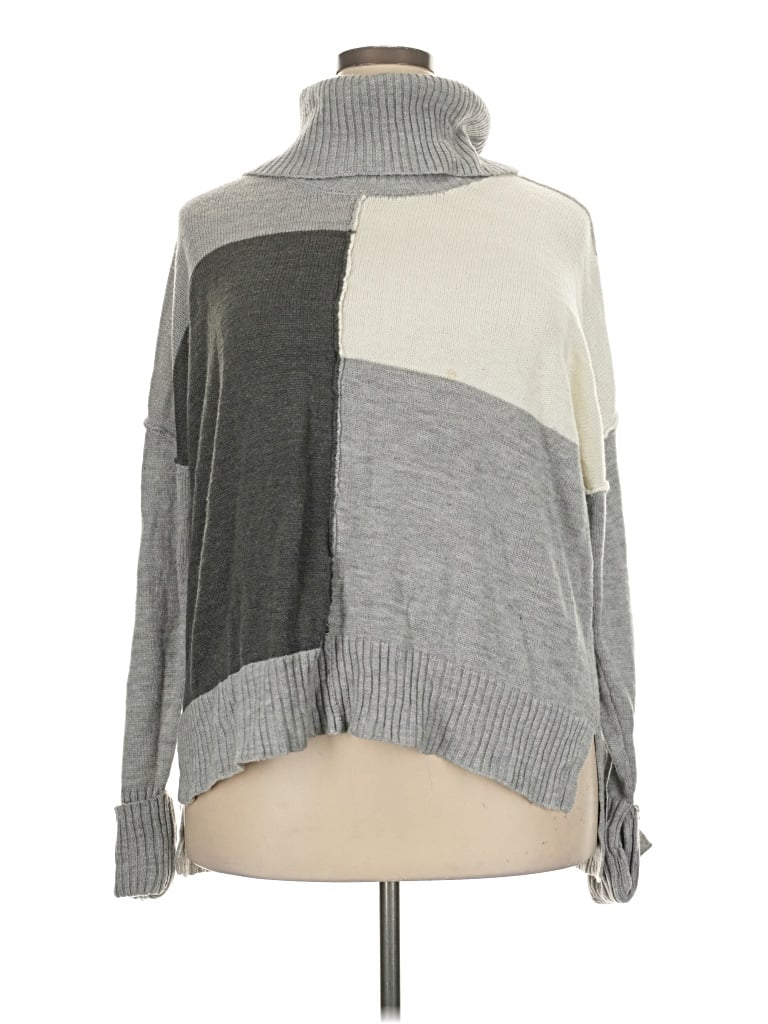 Pre-owned Absolutely Famous Turtleneck Sweater In Gray