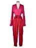 Equipment 100% Viscose Solid Red Jumpsuit Size 4 - photo 1