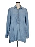 J.Jill Blue Long Sleeve Button-Down Shirt Size Med Petite - photo 1