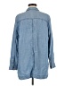 J.Jill Blue Long Sleeve Button-Down Shirt Size Med Petite - photo 2