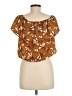 Sienna Sky Brown Short Sleeve Blouse Size M - photo 2