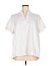 Athleta 100% Polyester Ivory Short Sleeve Blouse Size XL - photo 1
