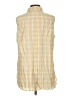 Pendleton 100% Cotton Checkered-gingham Yellow Sleeveless Button-Down Shirt Size L - photo 2
