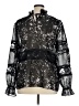 DKNY 100% Polyester Black Long Sleeve Blouse Size XL - photo 2