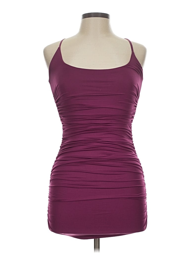 Pre-owned Oh Polly Cocktail Dress In Burgundy