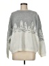Ann Taylor LOFT Print Silver Pullover Sweater Size M - photo 1