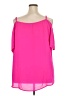 Tacera 100% Polyester Pink 3/4 Sleeve Blouse Size 3X - photo 2