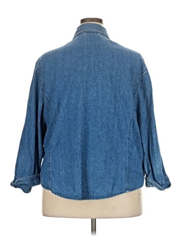 Villager Sport by Liz Claiborne 3/4 Sleeve Button-Down Shirt (view 2)