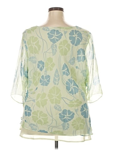 New York City Design Co. 3/4 Sleeve Silk Top (view 2)