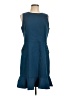 Ann Taylor LOFT Blue Casual Dress Size 12 - photo 1
